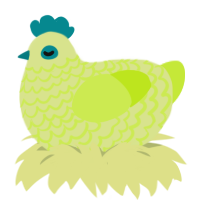 A lemon and lime chicken with a lace pattern