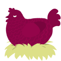 (unnamed), a maroon chicken with a lace pattern