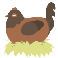 brownbrownbrownbr-, a brown and bark chicken with a head pattern
