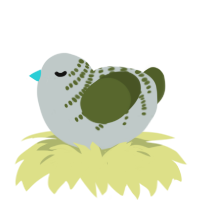 -rename-, a silver and olive chicken with a half-bar pattern