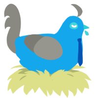 Blueberry, a sky and ash chicken