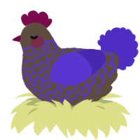(unnamed), a bark and indigo chicken with a lace pattern