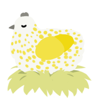 (unnamed), a white and yellow chicken with a speckle pattern