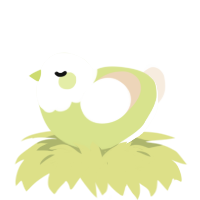 Meringue, a lemon and cream chicken with a head pattern