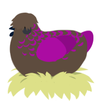 (unnamed), a bark and plum chicken with a half-lace pattern