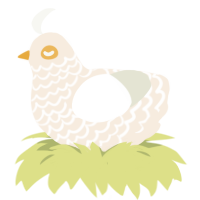 (unnamed), a cream and white chicken with a lace pattern