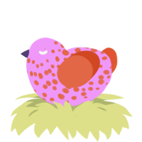 (unnamed), a lavender and vermilion chicken with a speckle pattern