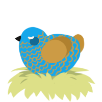 (unnamed), a sky and gold chicken with a lace pattern