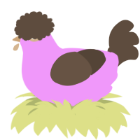 A lavender and bark chicken