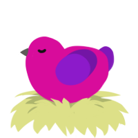 (unnamed), a fuchsia and violet chicken