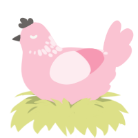 A rose chicken with a neck-speckle pattern