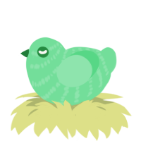Spring XXY, a spring chicken with a bar pattern