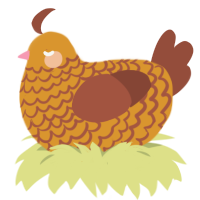 McChicken Sandwhich, a orange and russet chicken with a lace pattern