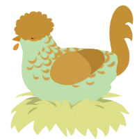 Marigold razei, a gluppy and gold chicken with a half-lace pattern