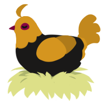 miracle, a sable and ochre chicken