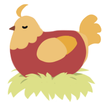 Apple Slice, a red and honey chicken with a head pattern