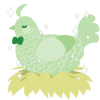 Glupzei, a gluppy chicken with a lace pattern