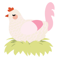 (unnamed), a cream and rose chicken with a lace pattern