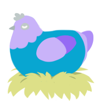 (unnamed), a cerulean and lilac chicken with a head pattern