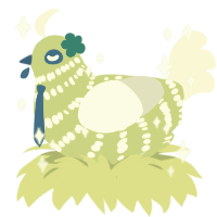 (unnamed), a lime and silver chicken with a bar pattern