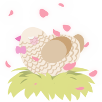 Razeibaby, a cream and beige chicken with a lace pattern
