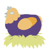 A overcast and honey chicken with a head pattern
