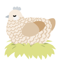 Fresh Powder, a cream and beige chicken with a lace pattern