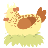 bananer pudding, a beige and russet chicken with a half-lace pattern