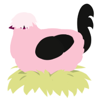 A rose and black chicken