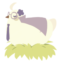 A mist and lilac chicken with a bar pattern