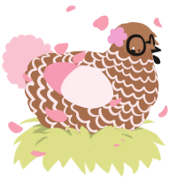 A brown and rose chicken with a lace pattern