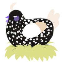 小娘, a sable and cream chicken with a speckle pattern