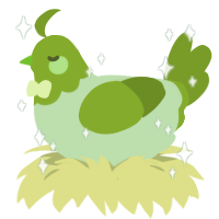 cherni vit, a gluppy and chartreuse chicken with a head pattern