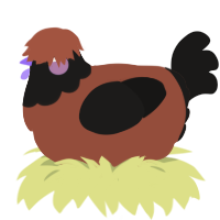 ImJustKen, a russet and sable chicken with a head pattern