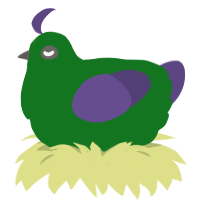 A leaf and overcast chicken