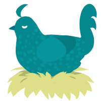 Teal xxy 2, a teal chicken with a speckle pattern