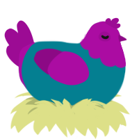 Platinum Wreck, a sea and plum chicken with a head pattern