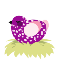 (unnamed), a plum and rose chicken with a speckle pattern