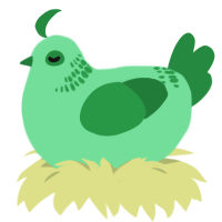 A spring and viridian chicken with a neck-band pattern