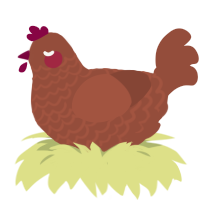 A russet chicken with a lace pattern