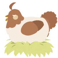 A cream and brown chicken with a head pattern