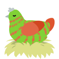 (unnamed), a grass and vermilion chicken with a bar pattern