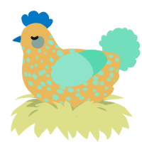 A honey and mint chicken with a speckle pattern