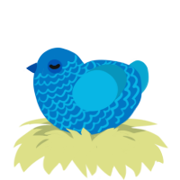 (unnamed), a sapphire and cerulean chicken with a lace pattern