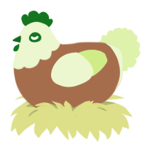 A brown and apple chicken with a head pattern