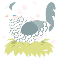 A black and brown chicken with a lace pattern