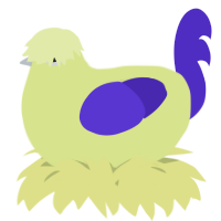 A lemon and indigo chicken