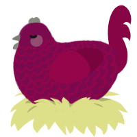 (unnamed), a wine and maroon chicken with a lace pattern