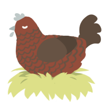 (unnamed), a russet and bark chicken with a lace pattern