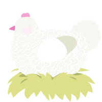(unnamed), a white chicken with a double-lace pattern